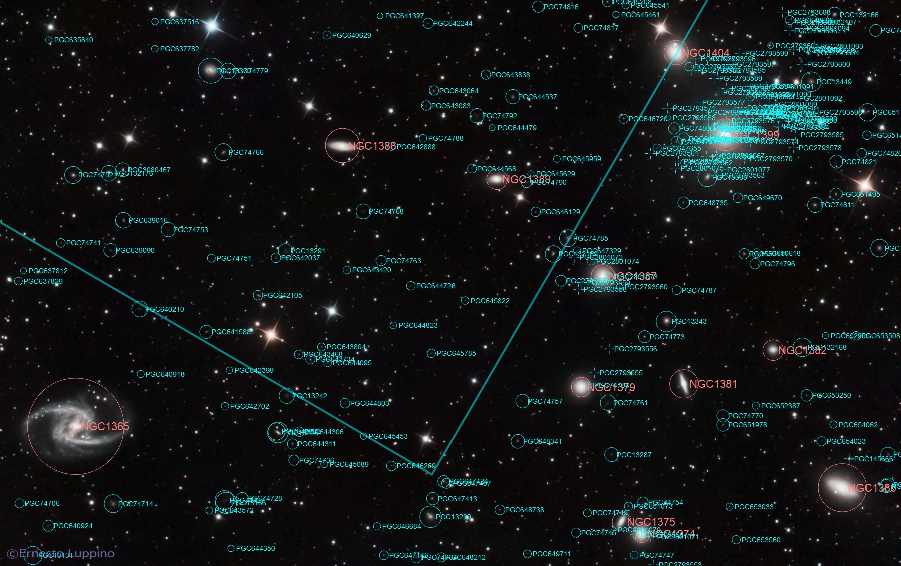 Fornax Cluster Annotated